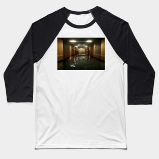 Hotel Hallway Flooded With Water /  Art Styles Different Baseball T-Shirt